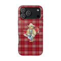 RED PLAID COWBOY RL SOUTHERN TEDDY BEAR PHONE CASE