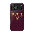 BURGUNDY PLAID VALENTINE'S RL TEDDY BEARS PHONE CASE