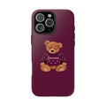 PERSONALIZED PLUM TEDDY BEAR NAME PHONE CASE