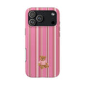STRAWBERRY MILKSHAKE STRIPES MINI TEDDY BEAR PHONE CASE
