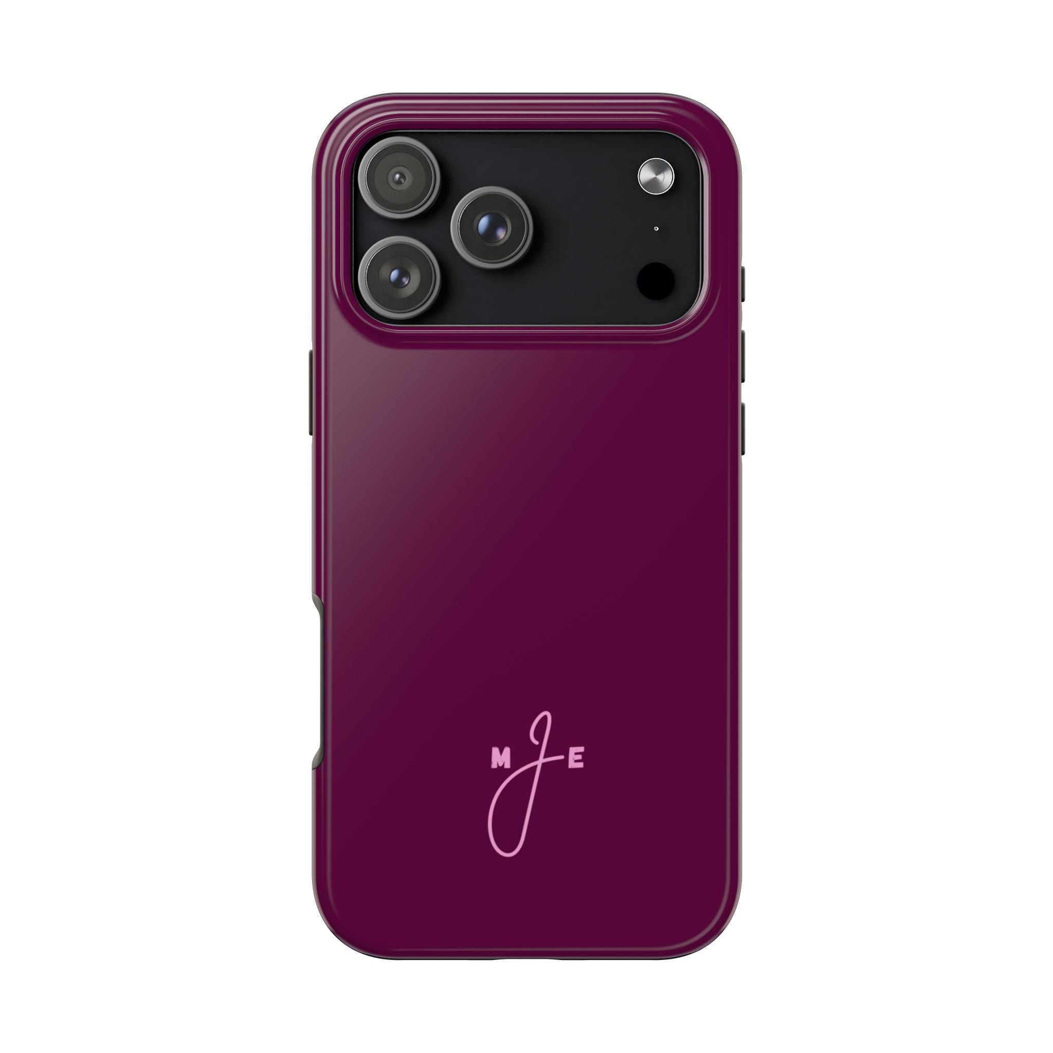 PERSONALIZED NAME CUSTOM PLUM INITIALS PHONE CASE