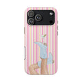 PINK STRIPES COWGIRL BOOTS MARTINI PHONE CASE