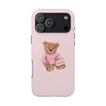 BABY PINK DIOR TEDDY BEAR PHONE CASE