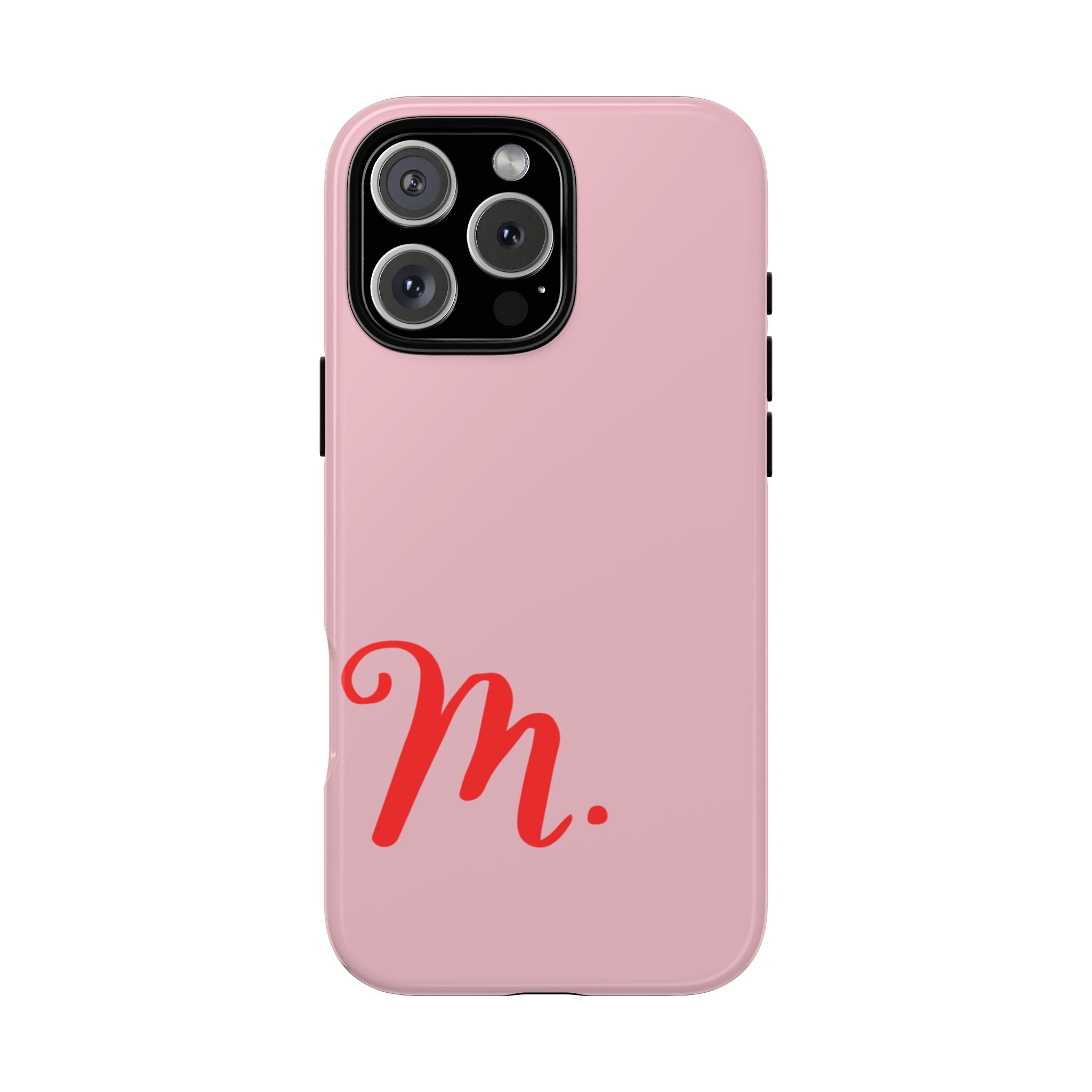 PERSONALIZED NAME CUSTOM RED INITIAL PHONE CASE