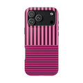 PARLOR STRIPES RASPBERRY PHONE CASE