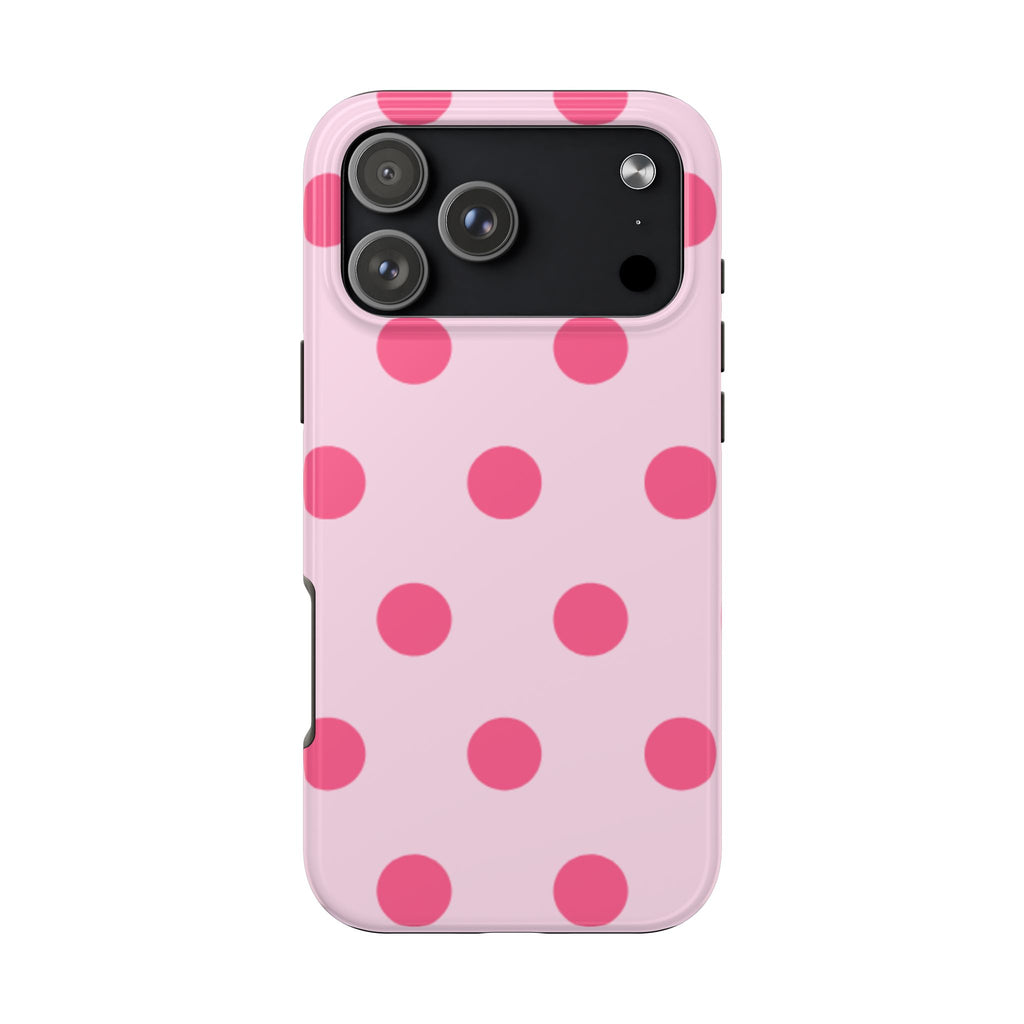 PINK RASPBERRY XLPOLKA DOTS PHONE CASE
