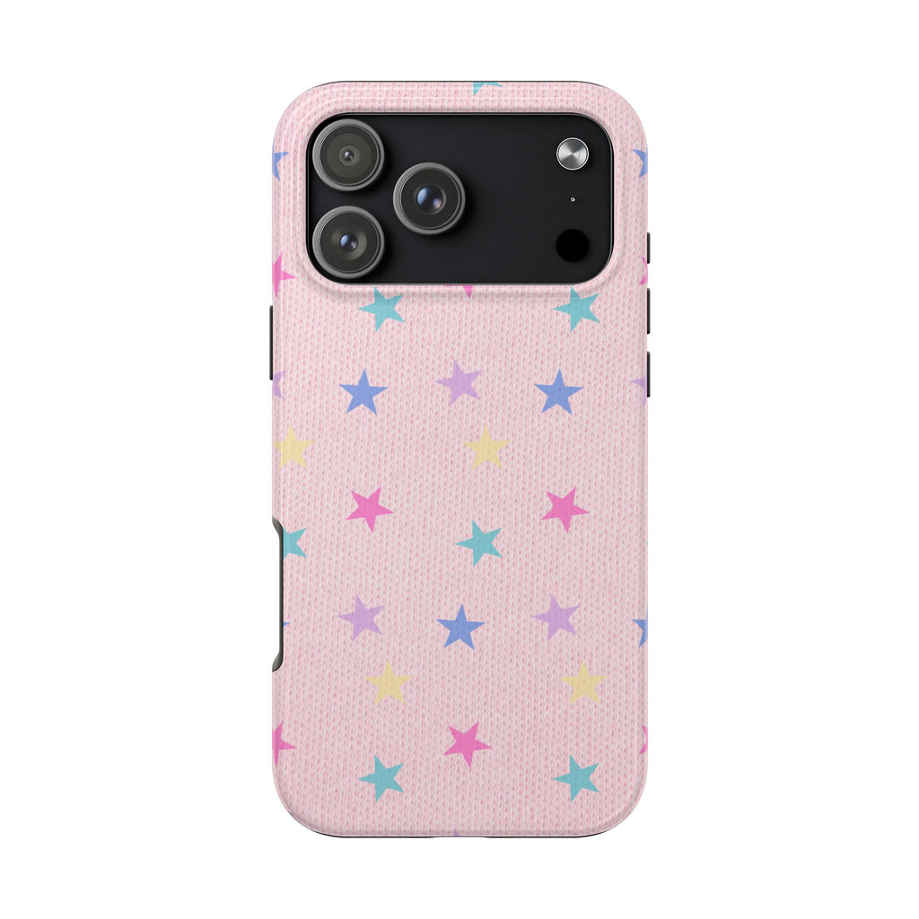 PINK MULTICOLOR STARS PHONE CASE