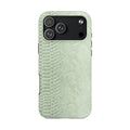LIGHT GREEN PYTHON SNAKE PRINT PHONE CASE