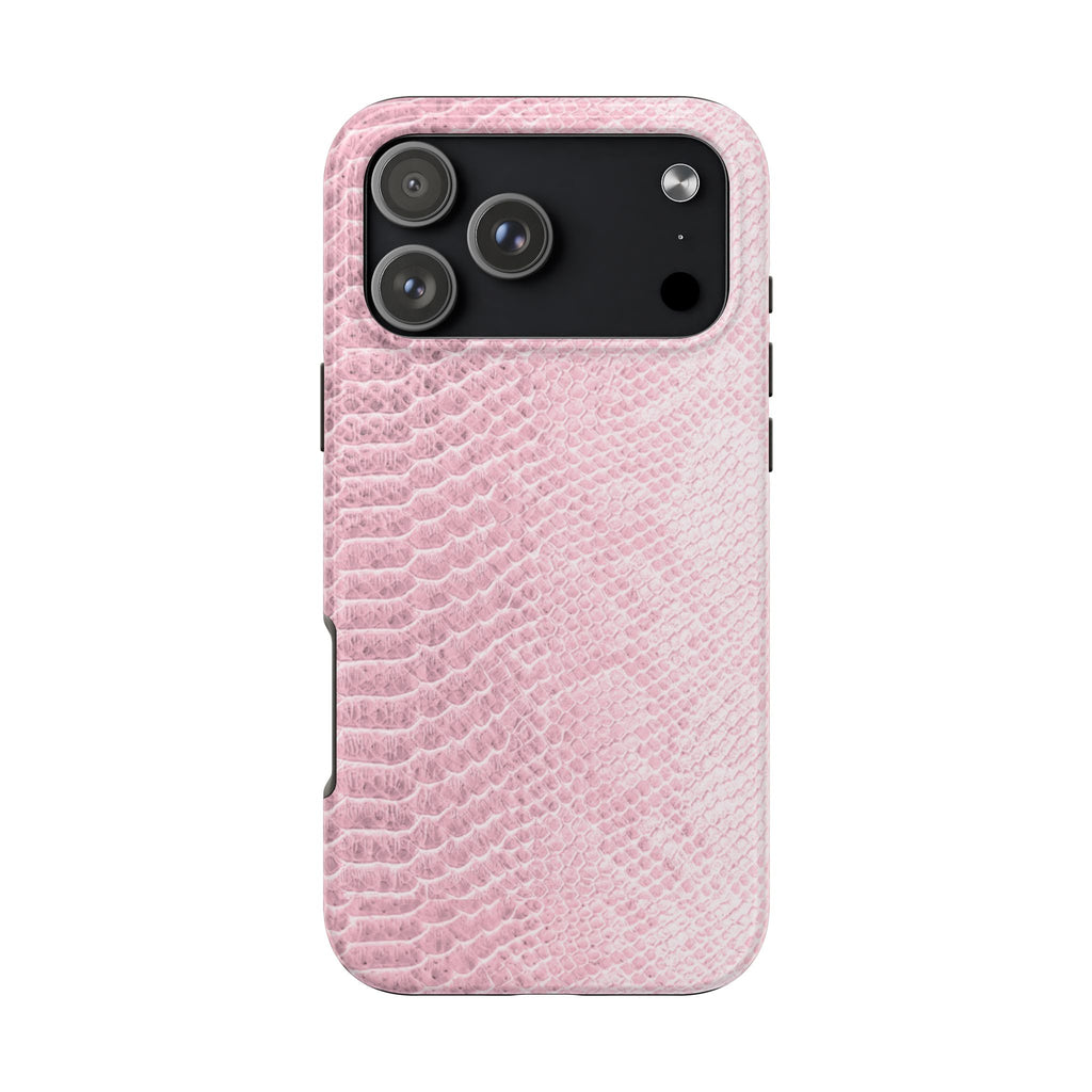 BABY PINK PYTHON SNAKE PRINT PHONE CASE
