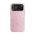BABY PINK PYTHON SNAKE PRINT PHONE CASE