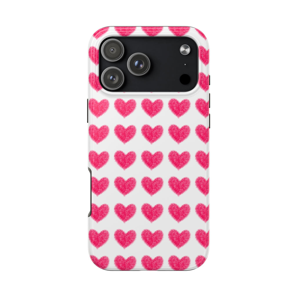 RED HEARTS PHONE CASE