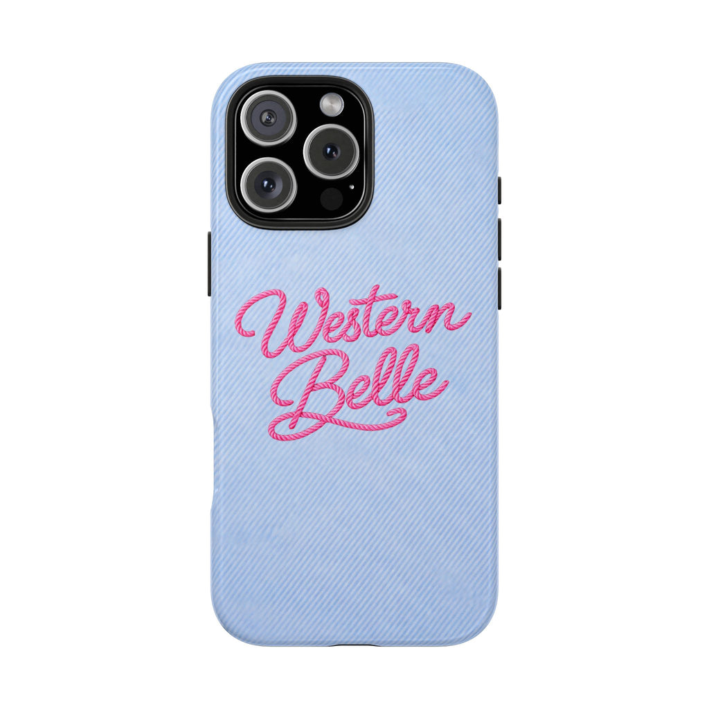 BLUE DENIM WESTERN BELLE COUNTRY PHONE CASE