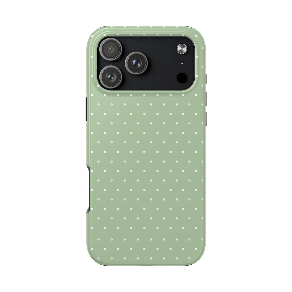 PISTACHIO POLKA DOTS PHONE CASE