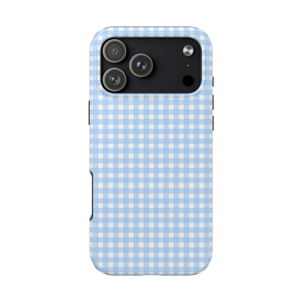 BLUE GINGHAM PHONE CASE