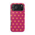 TANGERINE POLKA DOTS PHONE CASE