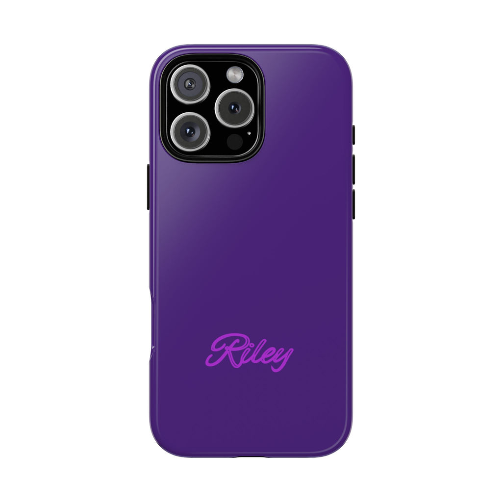 PERSONALIZED PURPLE NAME CUSTOM PHONE CASE