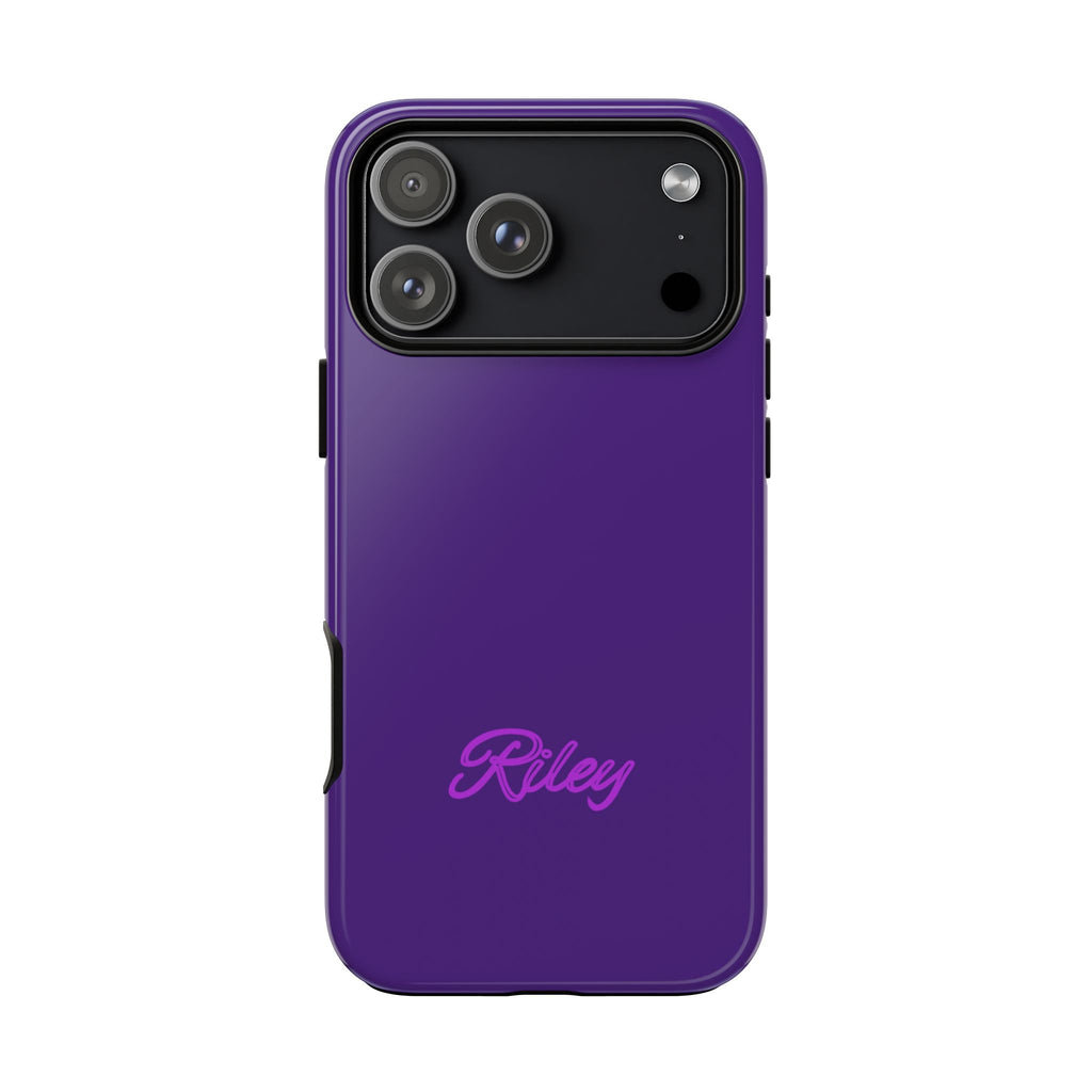 PERSONALIZED PURPLE NAME CUSTOM PHONE CASE