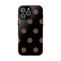 MIDNIGHT BROWN POLKA DOTS PHONE CASE