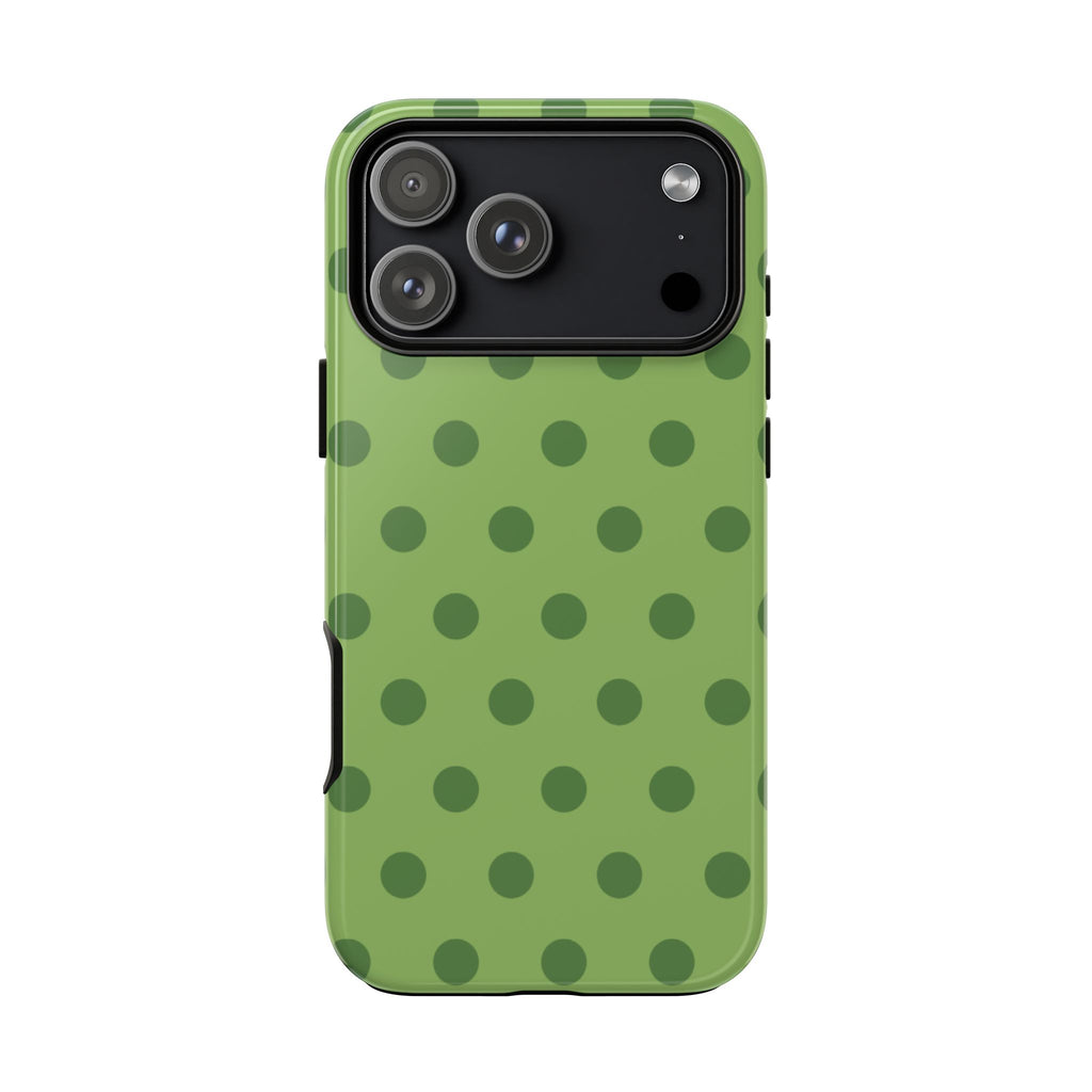 OLIVE POLKA DOTS PHONE CASE