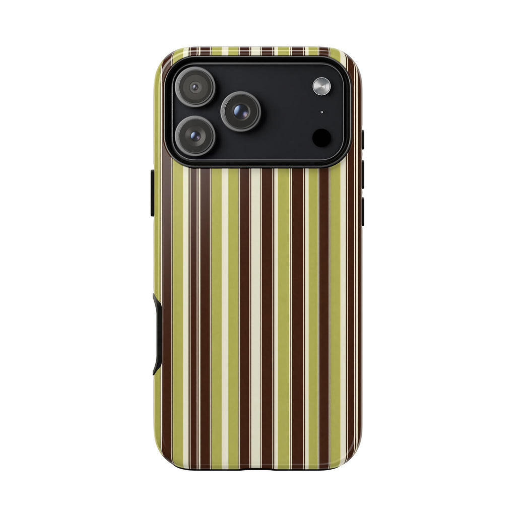 DUBAI CHOCOLATE STRIPES PHONE CASE