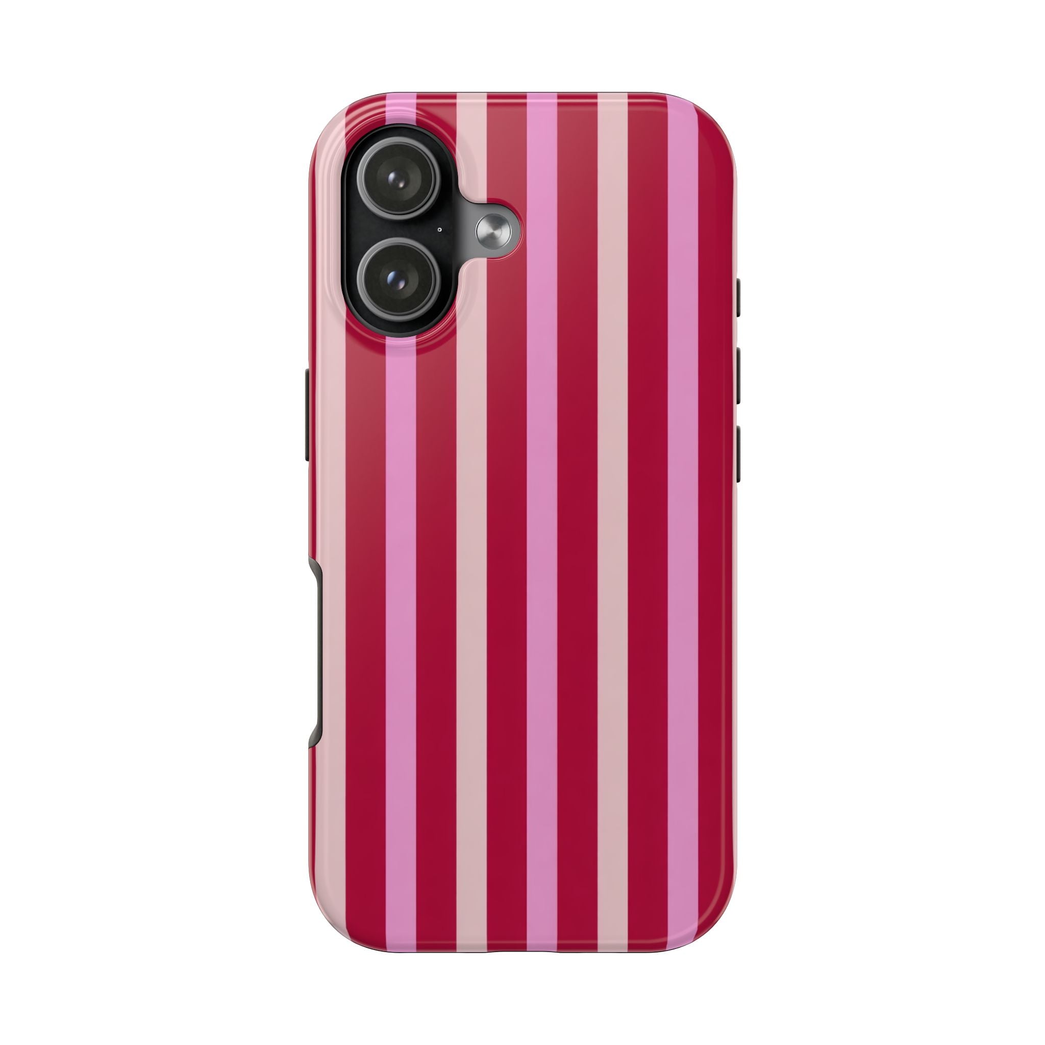 BERRY BLUSH STRIPES PHONE CASE