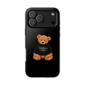 PERSONALIZED BLACK TEDDY BEAR NAME PHONE CASE