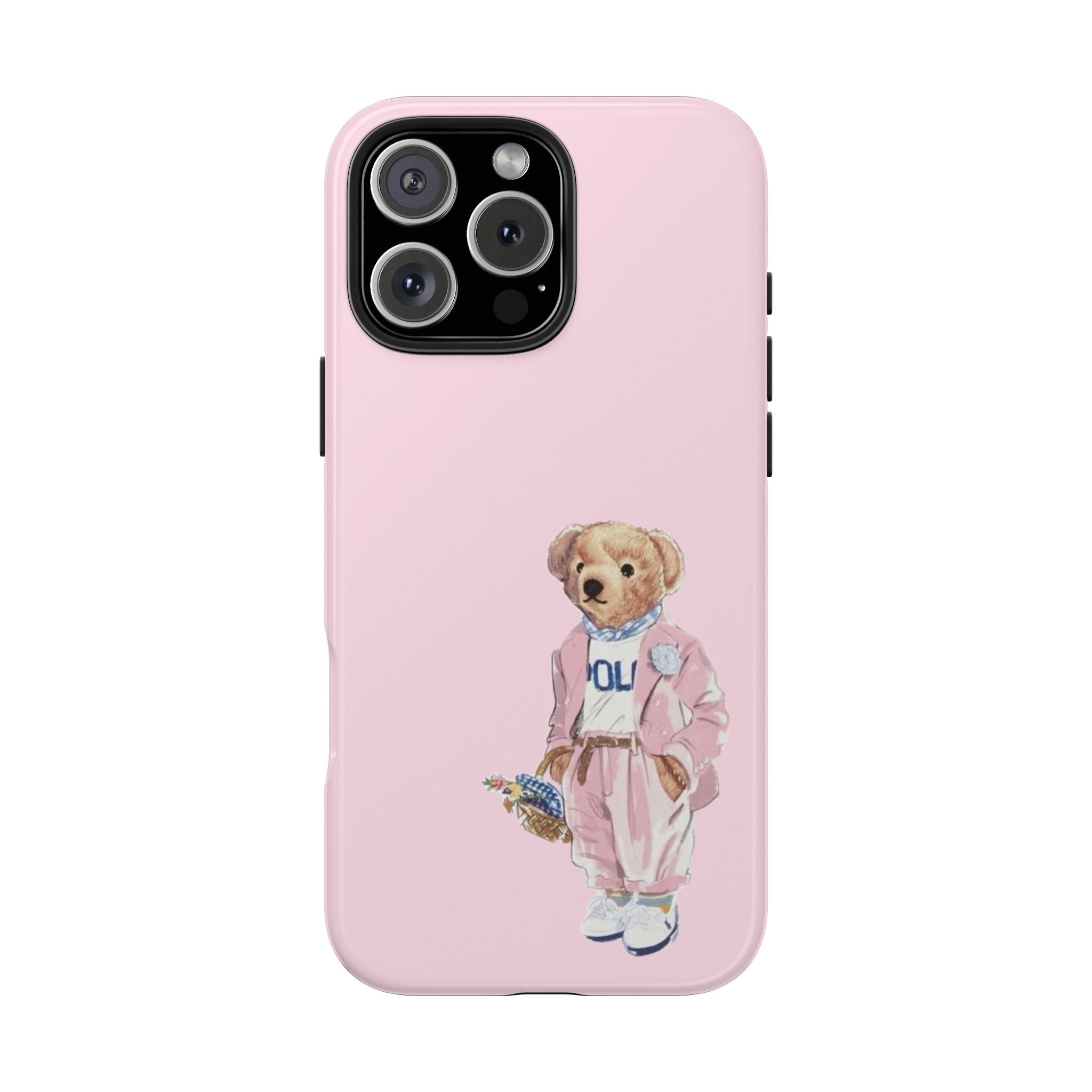 PINK GIRL RL TEDDY BEAR POLO PHONE CASE