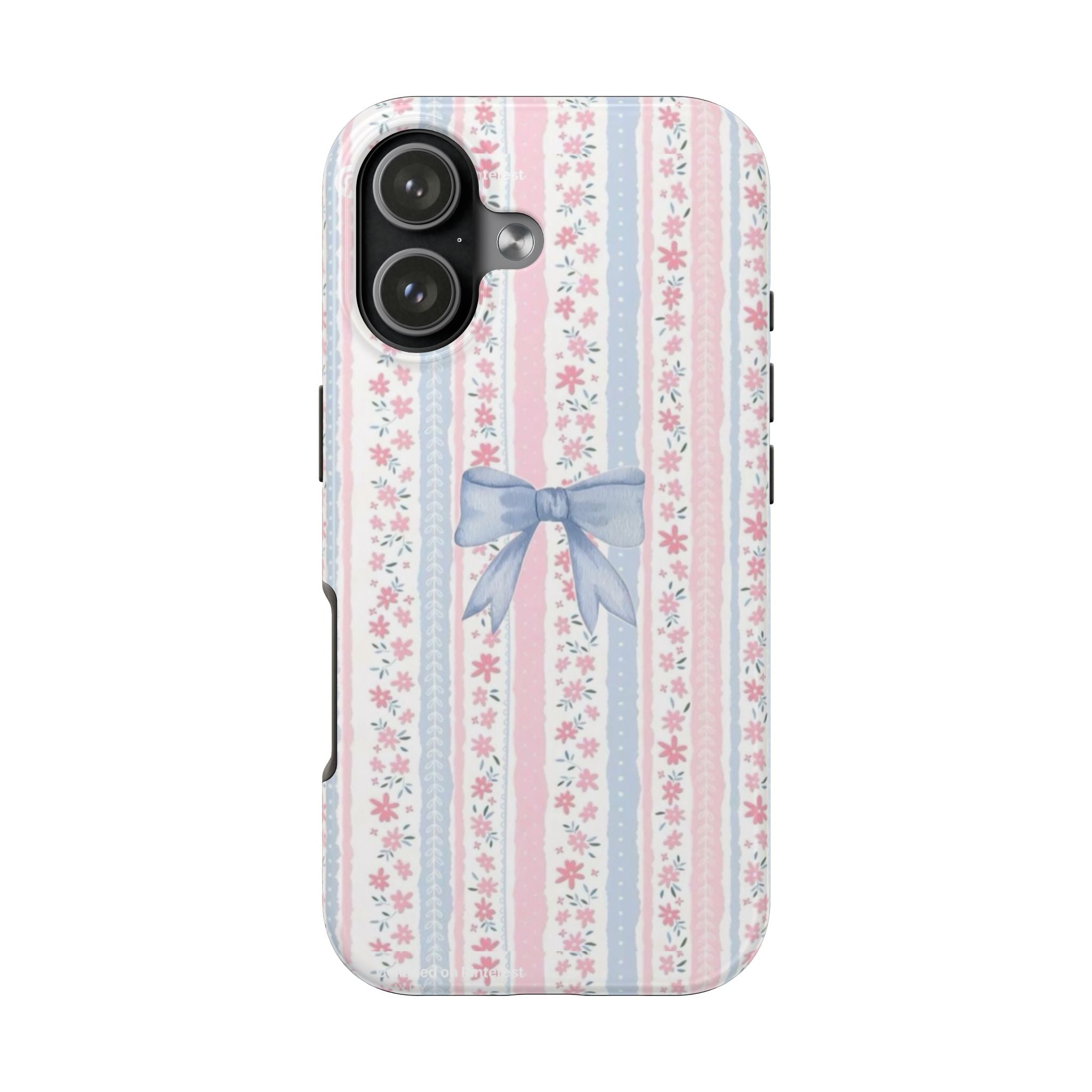 SHABBY CHIC FLORAL BOW PHONE CASE