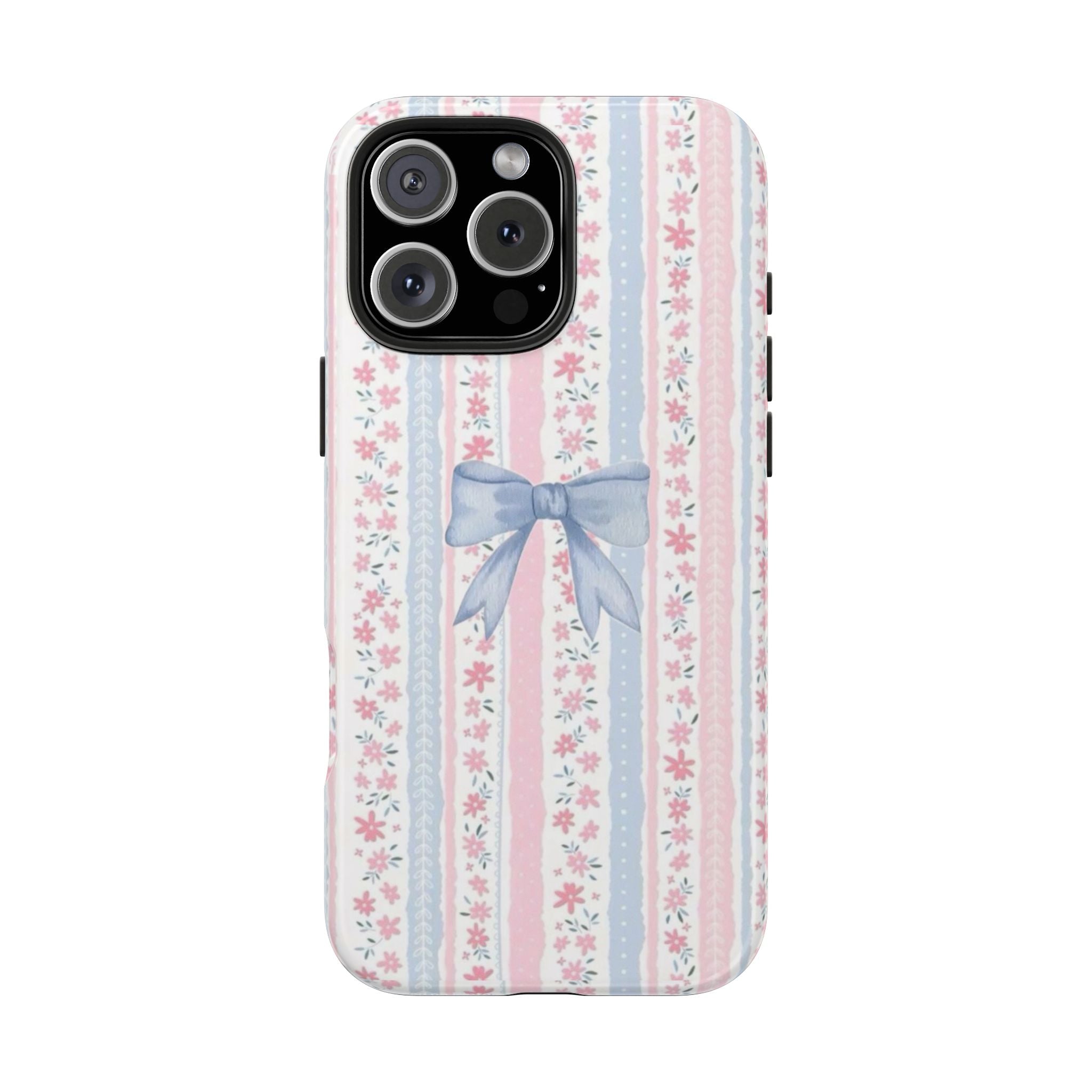 SHABBY CHIC FLORAL BOW PHONE CASE