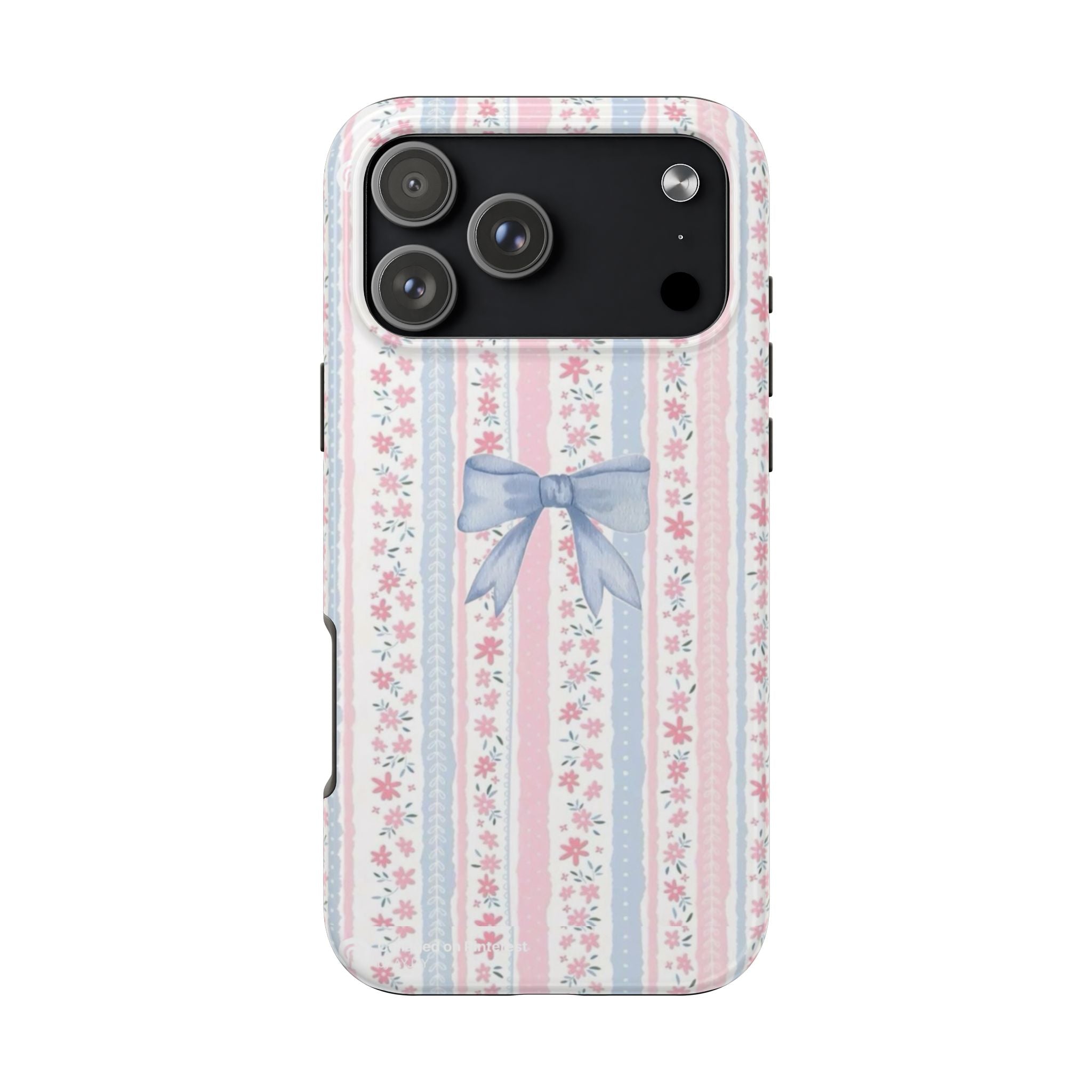 SHABBY CHIC FLORAL BOW PHONE CASE