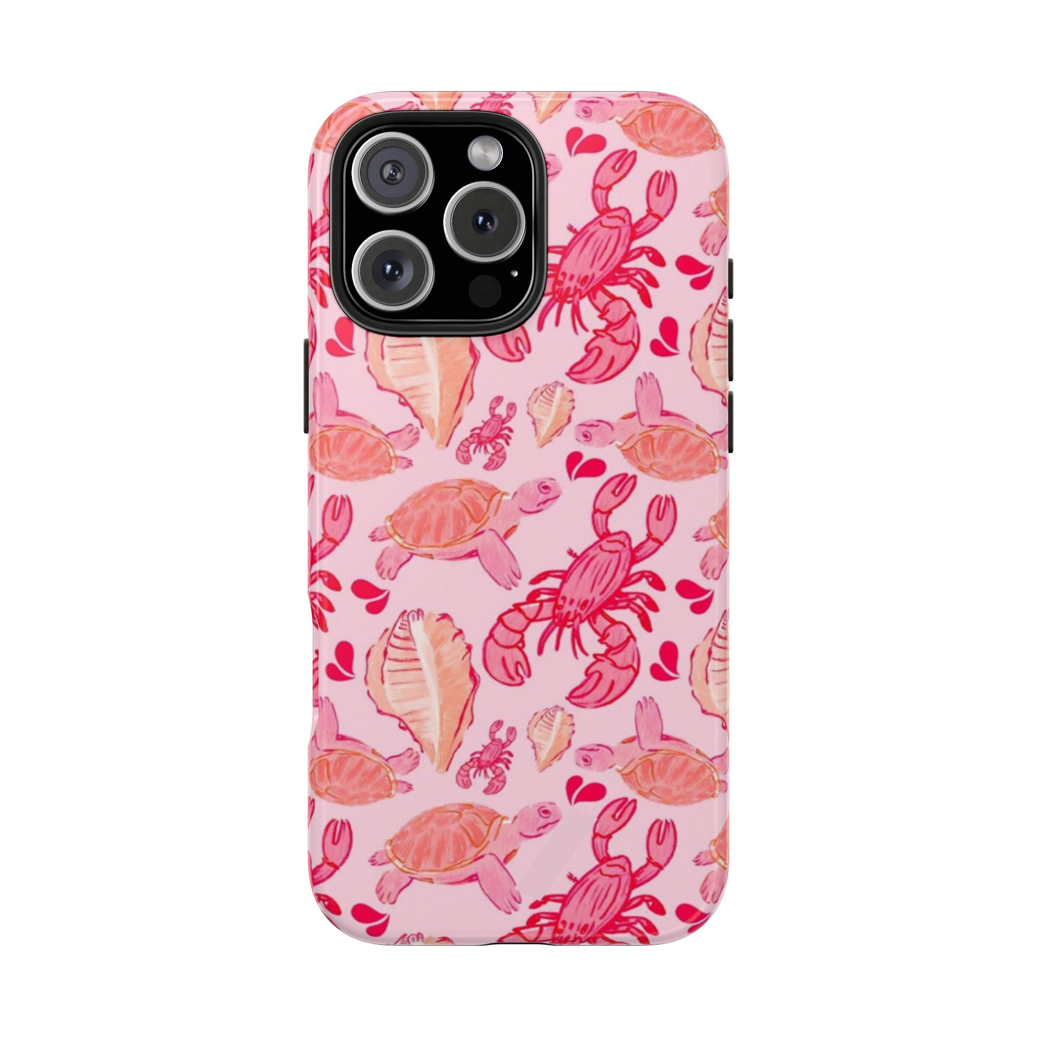 PINK LOBSTER BY THE SEA PHONE CASE