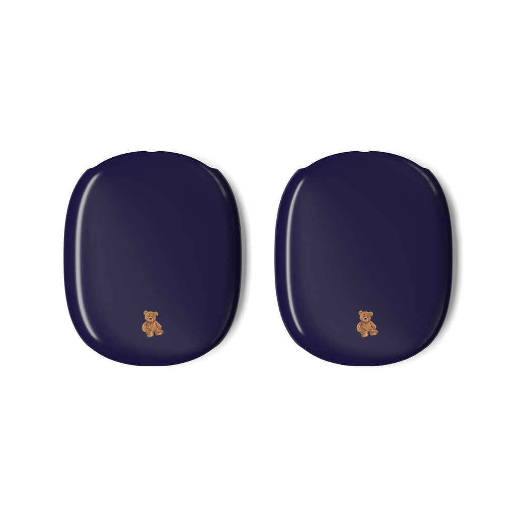 AirPods Max case covers, navy with small teddy bear patch on earcups