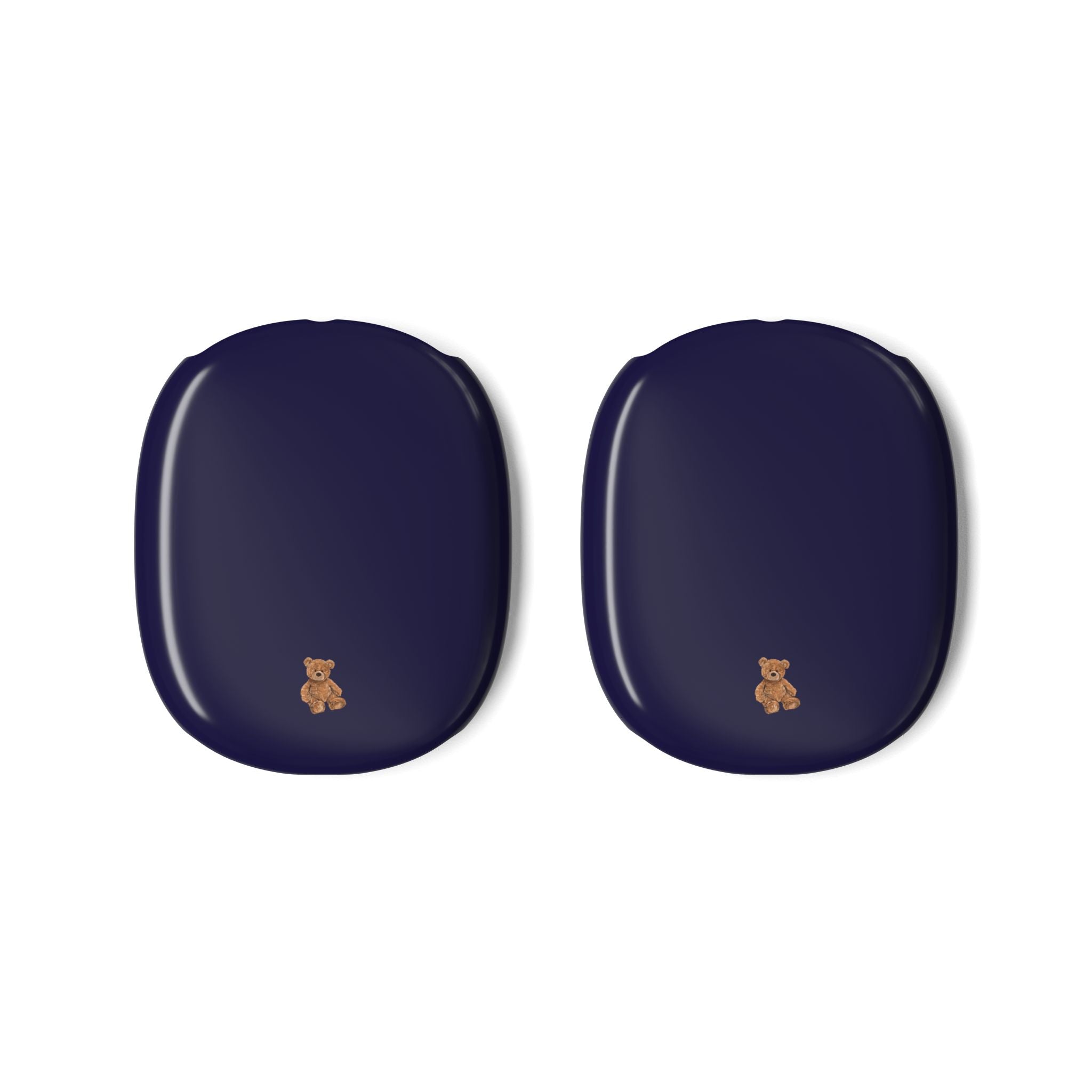 AirPods Max case covers, navy with small teddy bear patch on earcups
