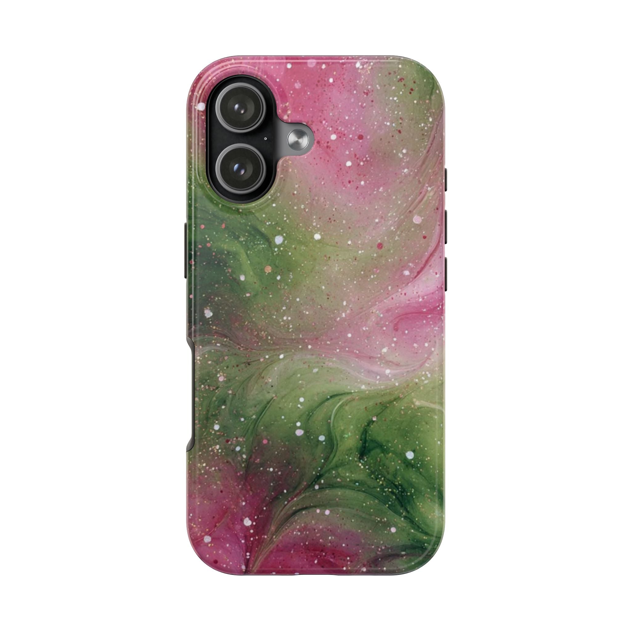 PINK & GREEN WHIMSY SWIRL PHONE CASE