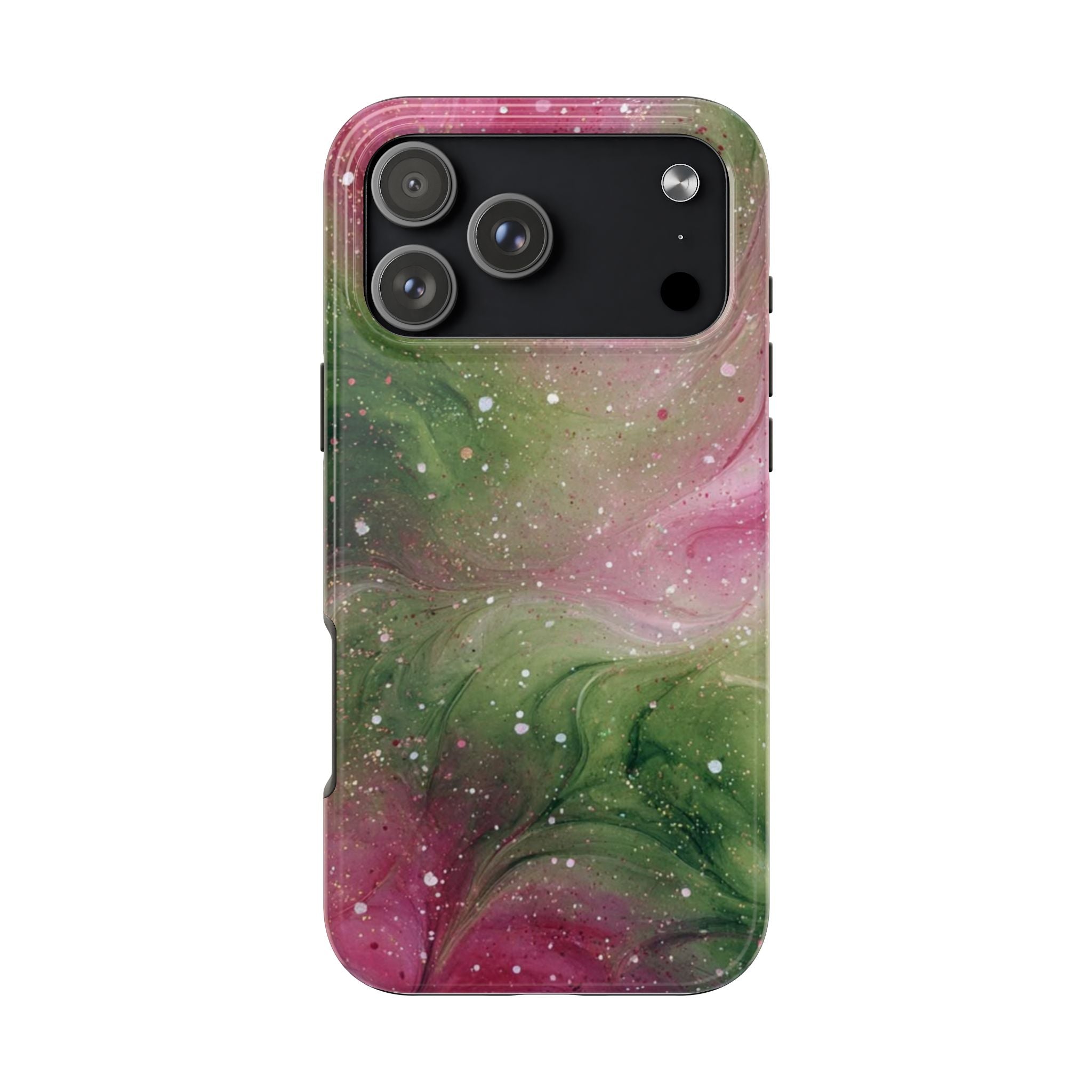 PINK & GREEN WHIMSY SWIRL PHONE CASE