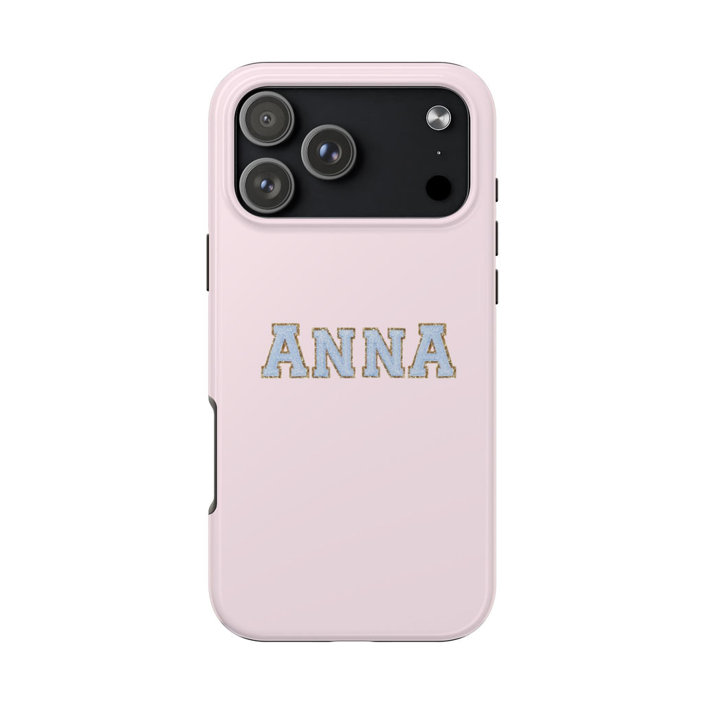 PERSONALIZED PINK & BLUE CUSTOM NAME PHONE CASE