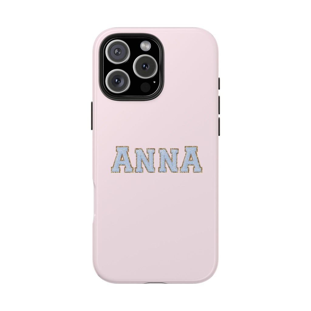 PERSONALIZED PINK & BLUE CUSTOM NAME PHONE CASE