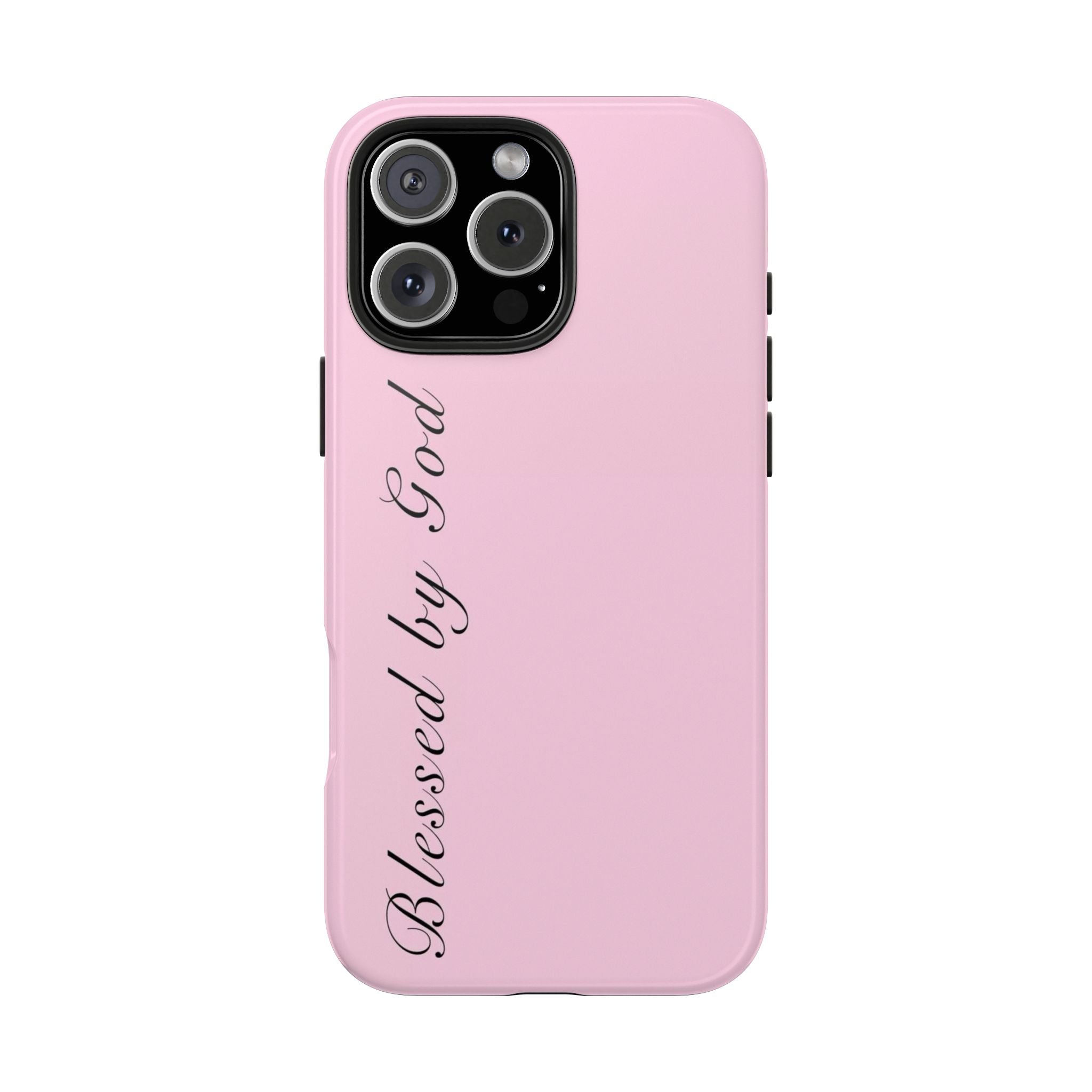 PINK BLESSED BY GOD PHONE CASE