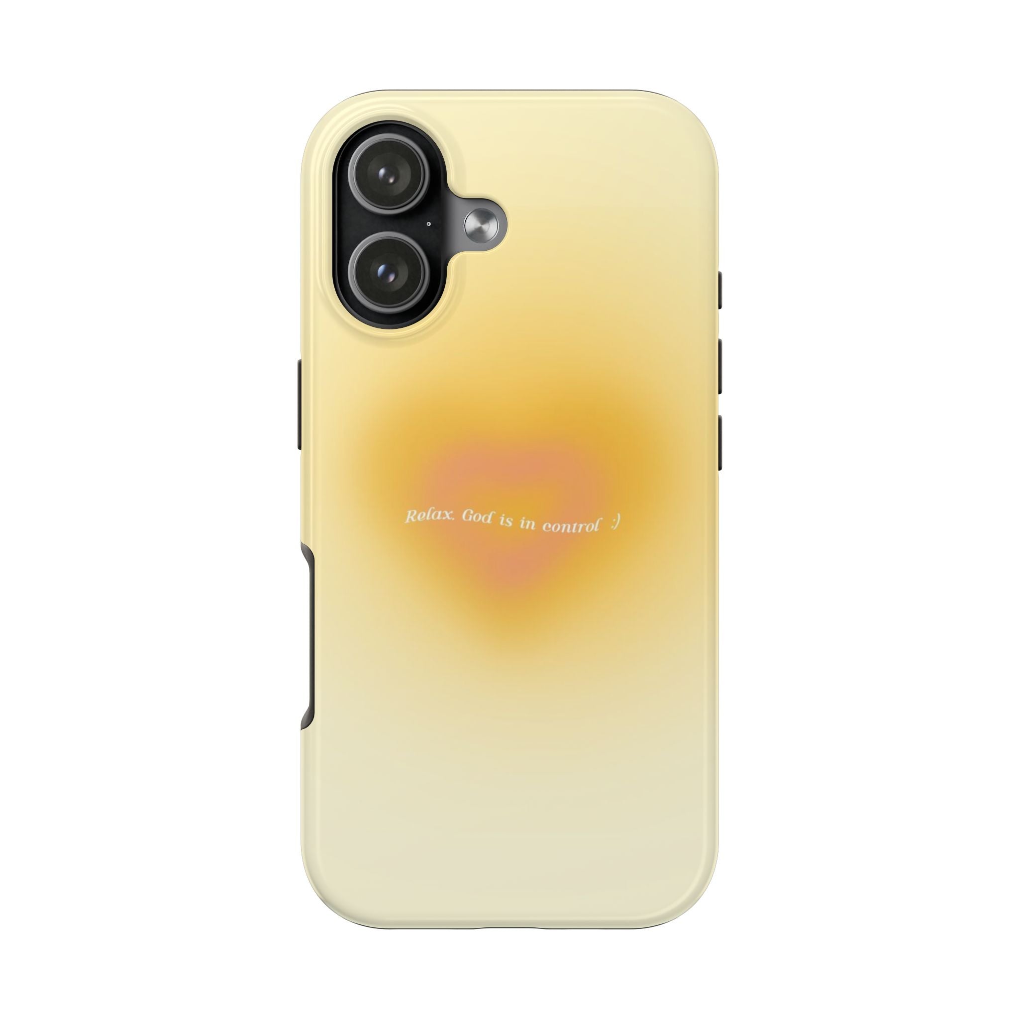 YELLOW AURA RELAX GOD IS IN CONTROL PHONE CASE