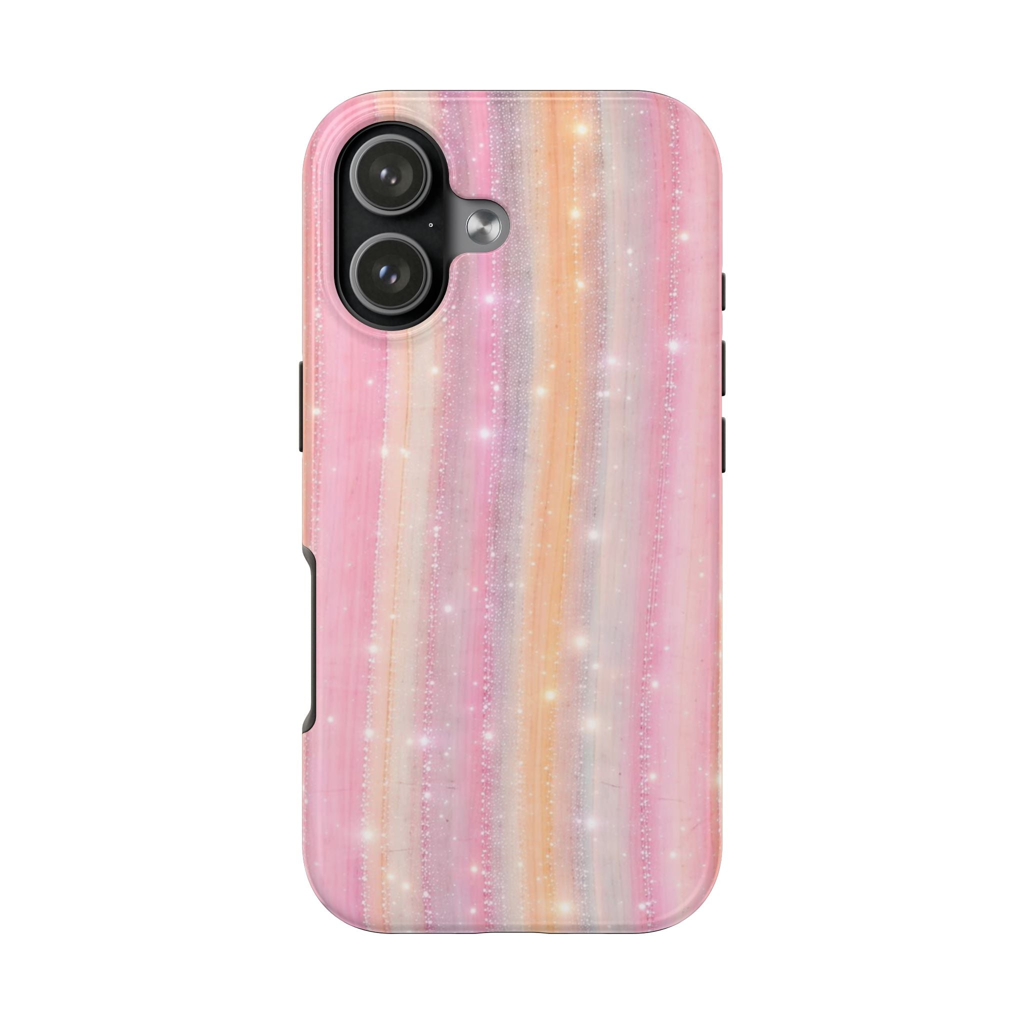 PINK FAIRY DUST STRIPES PHONE CASE