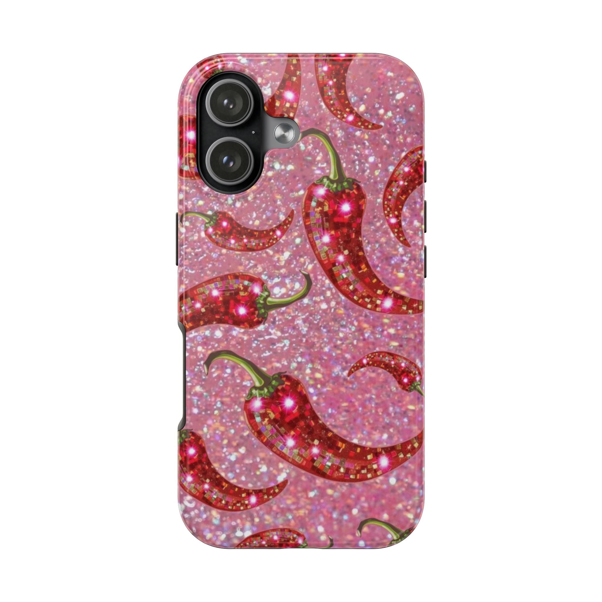 PINK GLITTER HOT CHILI PEPPERS PHONE CASE
