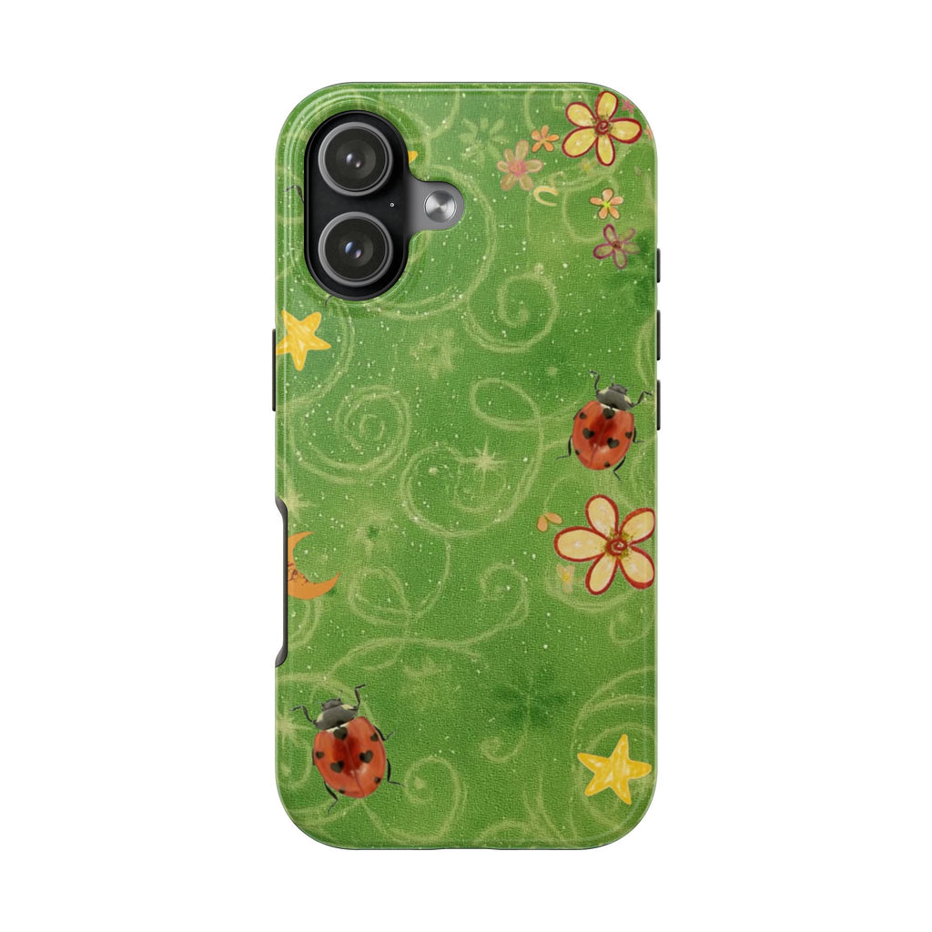GREEN PIXIE LADYBUG WHIMSY PHONE CASE