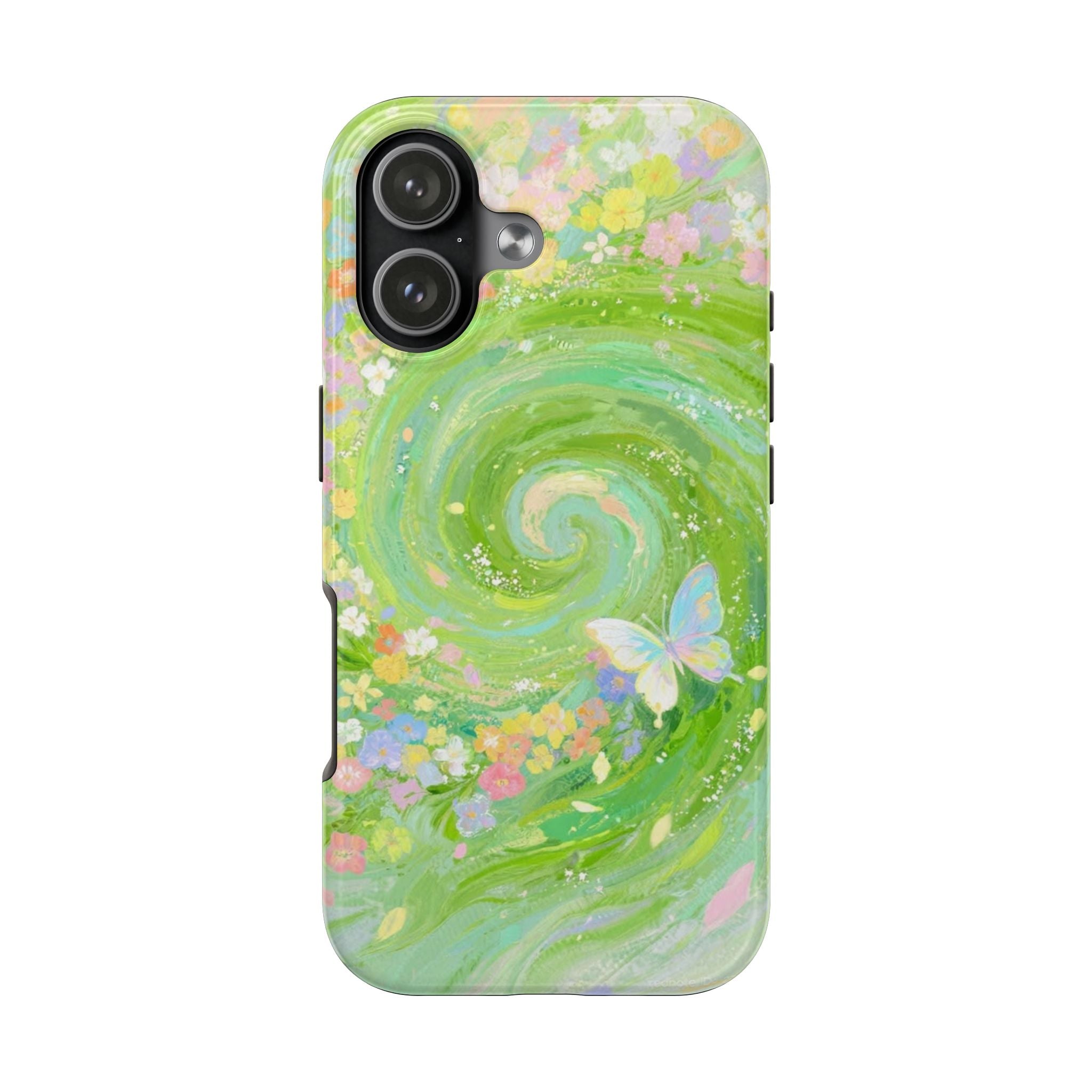 GREEN WHIMSICAL BUTTERFLY PHONE CASE