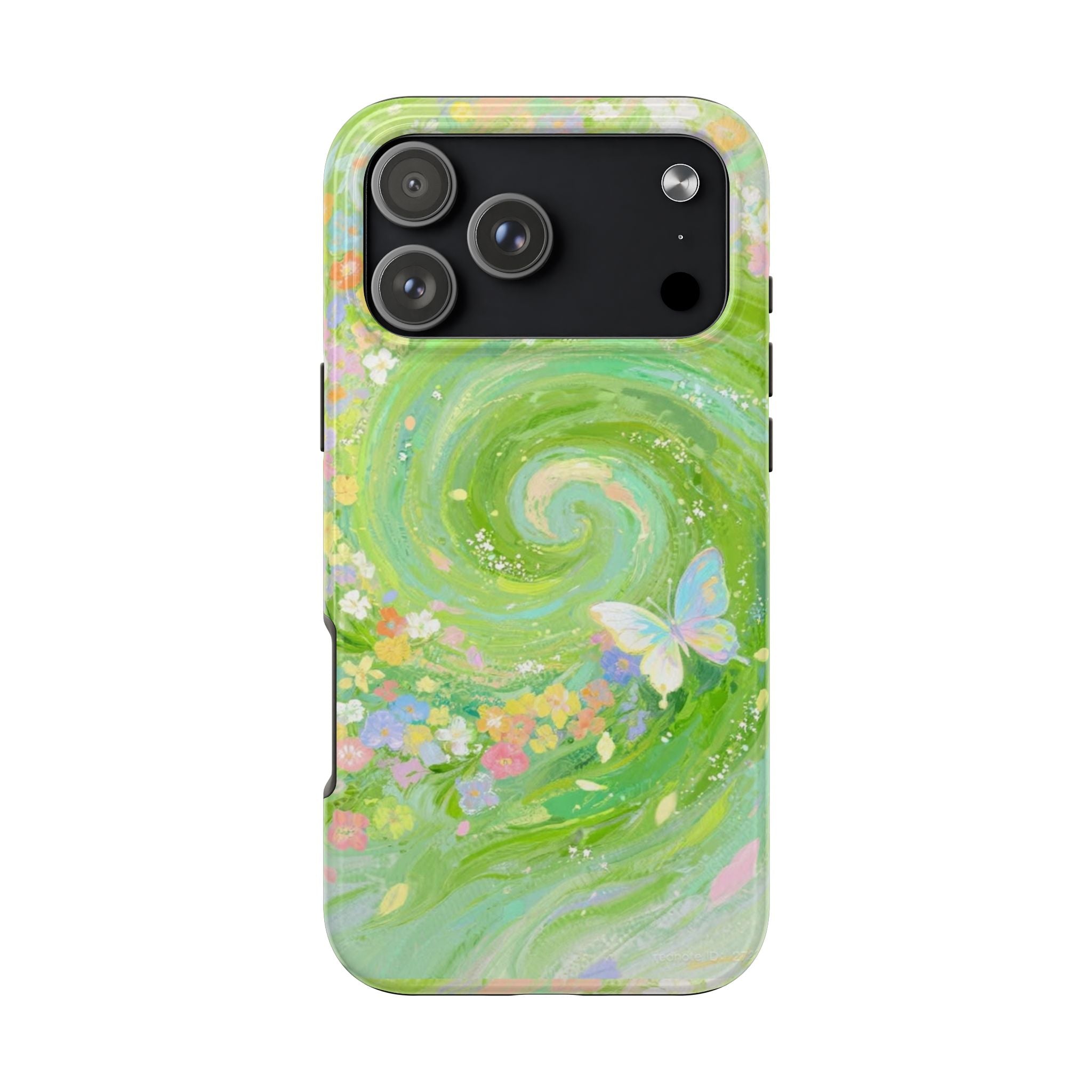 GREEN WHIMSICAL BUTTERFLY PHONE CASE