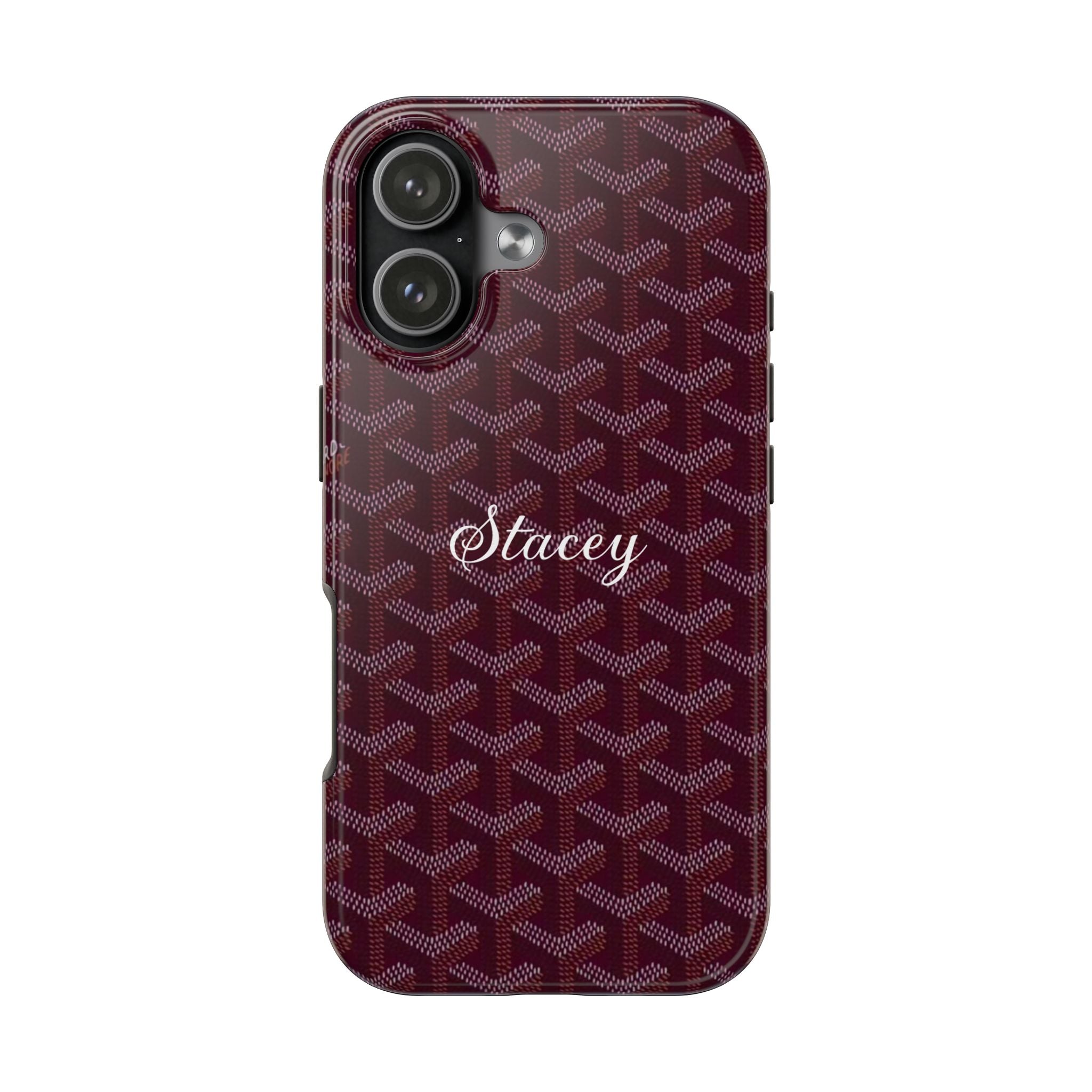 PERSONALIZED PLUM GOYARD CUSTOM NAME PHONE CASE