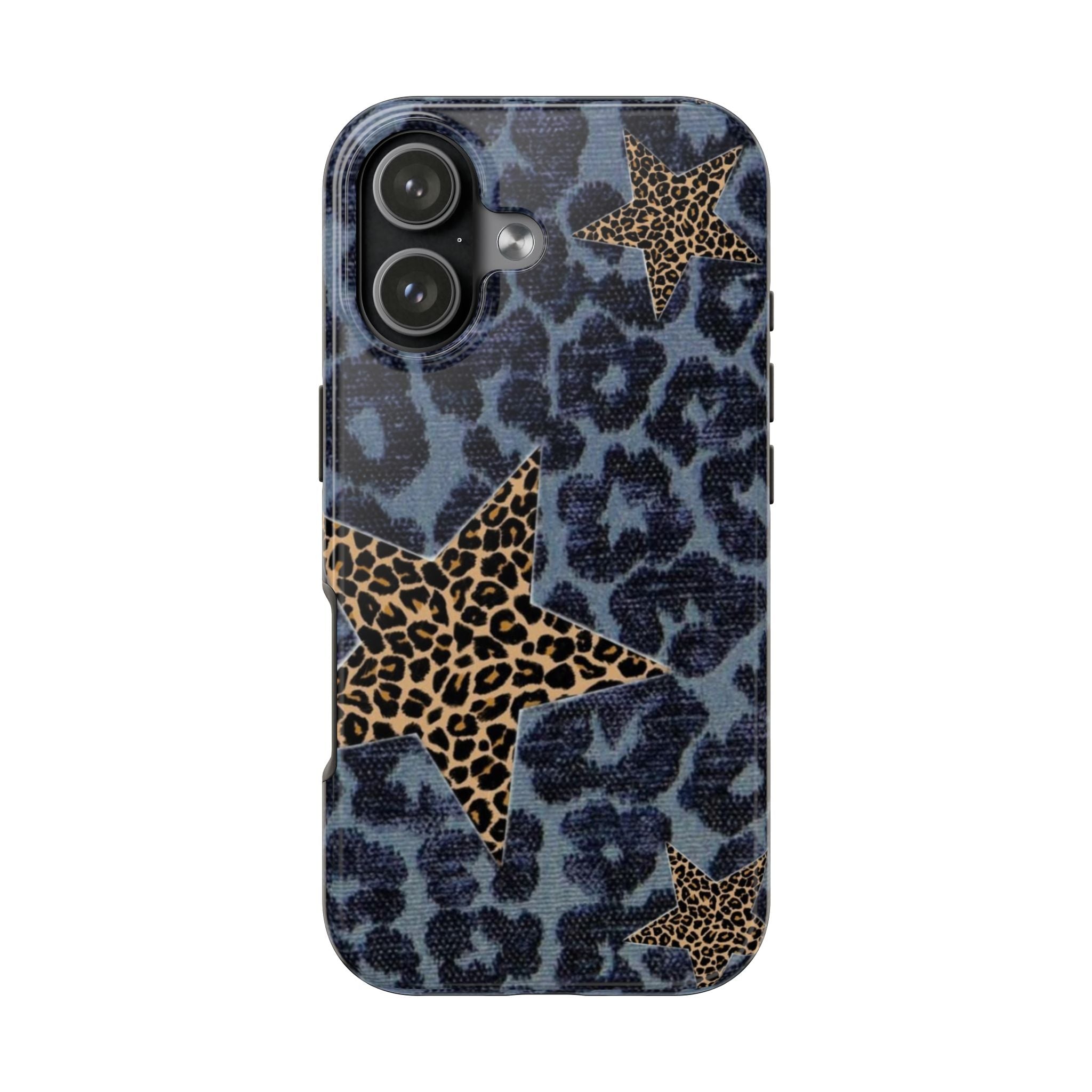 BLUE LEOPARD STARS PHONE CASE