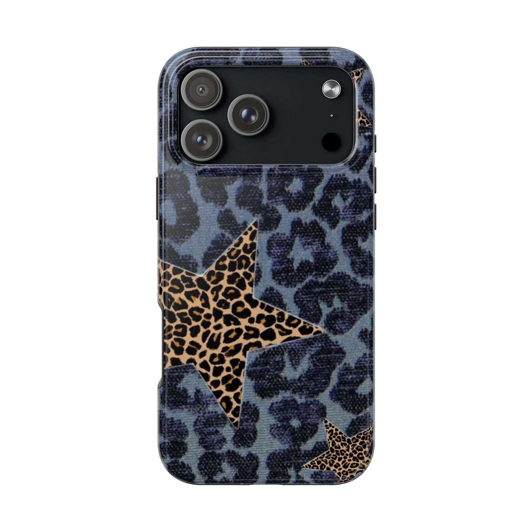 BLUE LEOPARD STARS PHONE CASE