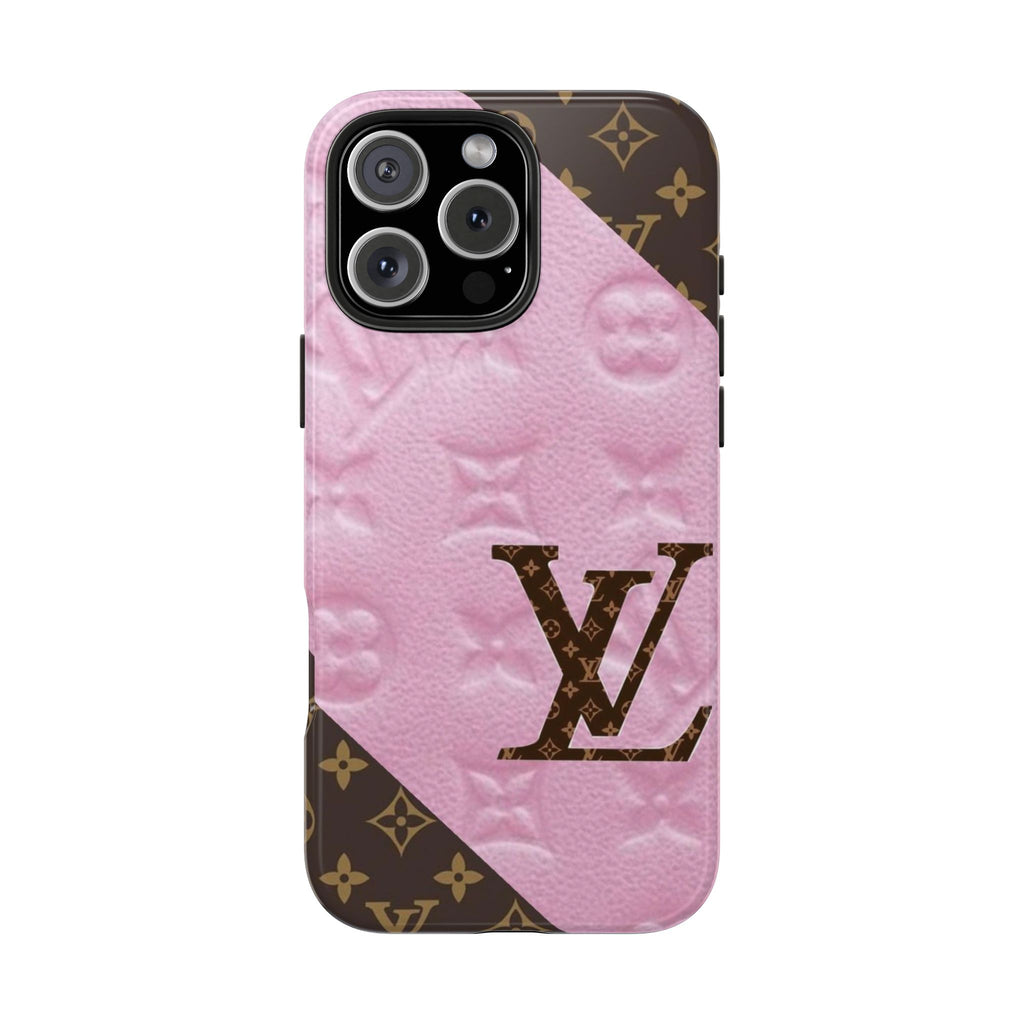 PINK & BROWN LV PHONE CASE