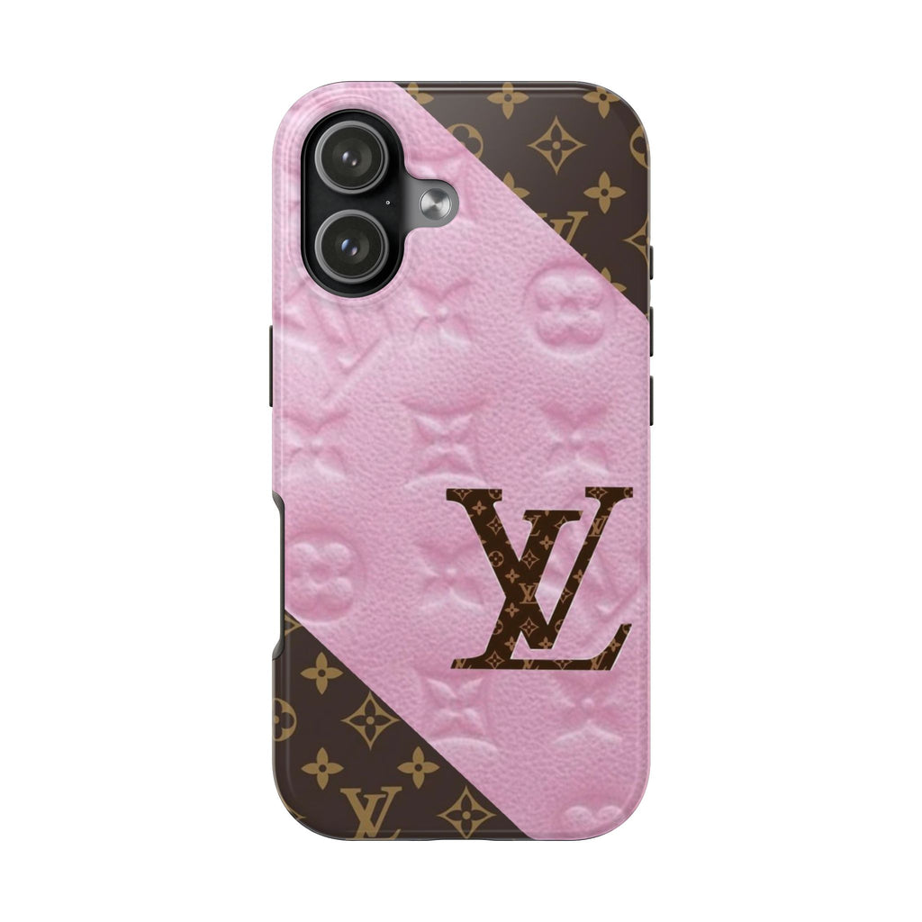 PINK & BROWN LV PHONE CASE