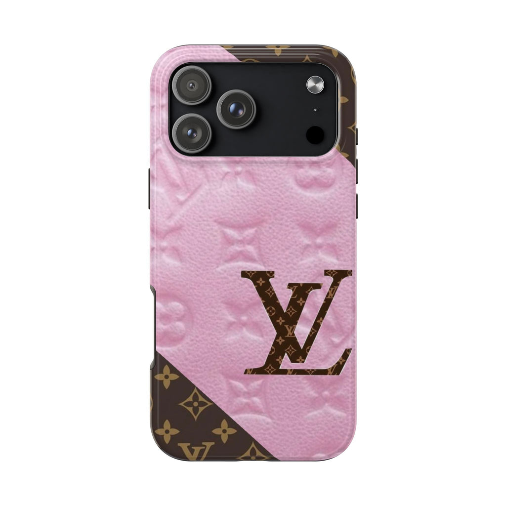 PINK & BROWN LV PHONE CASE